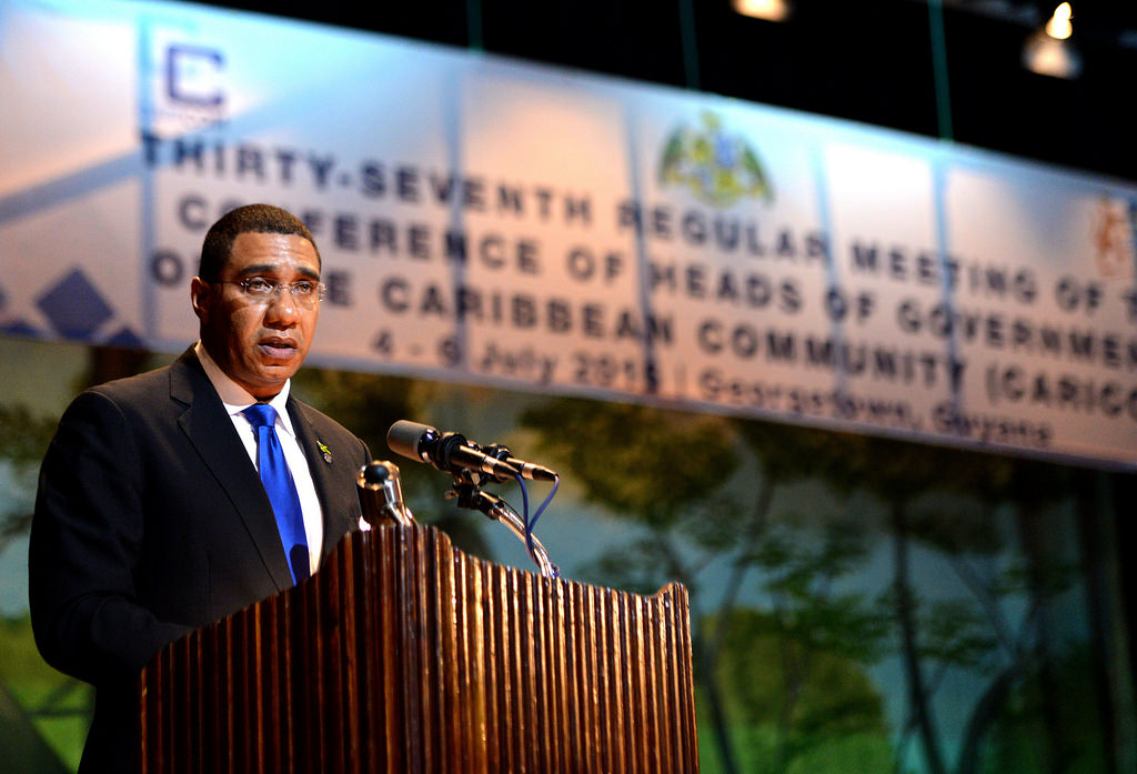Prime Minster of Jamaica, the Most Hon. Andrew Holness