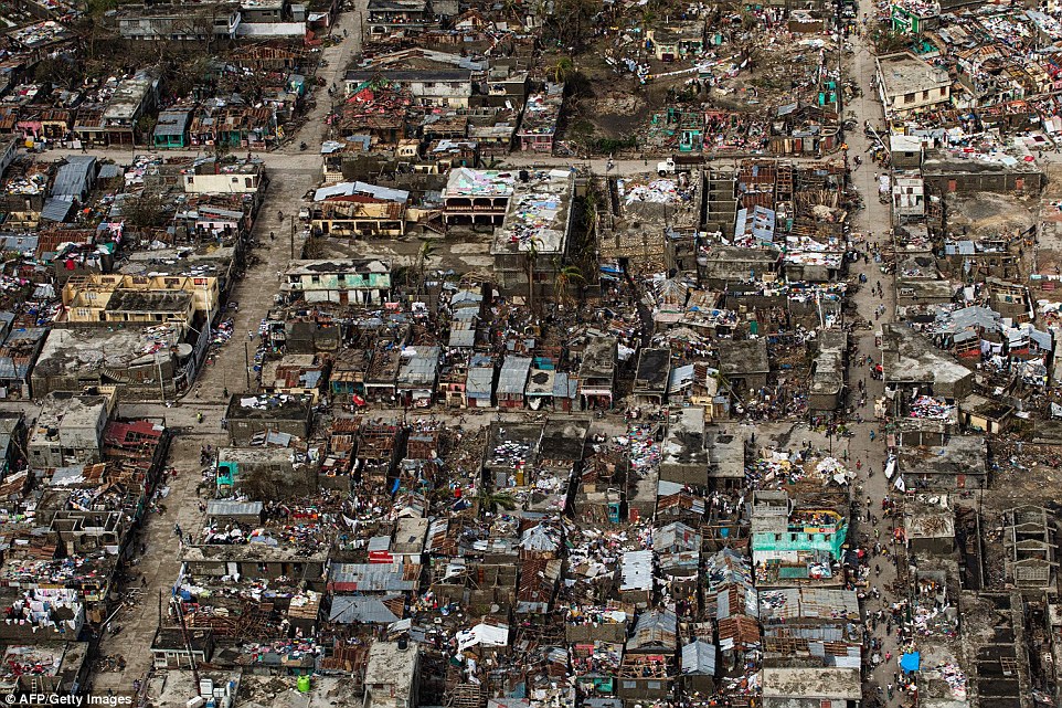 Aftermath of Huricane Matthew in Haiti (credit Getty Images)