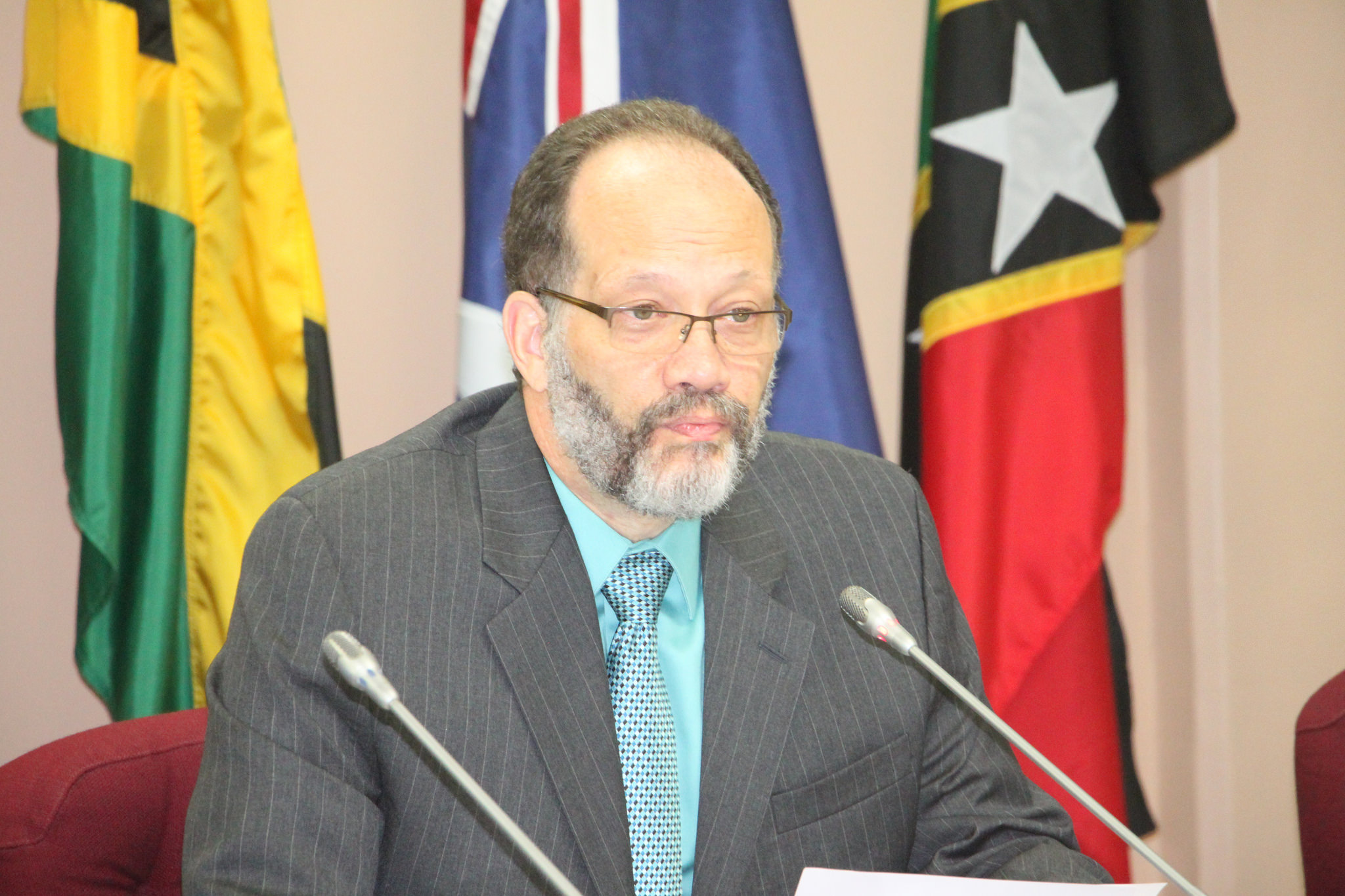 Amb. Irwin LaRocque, Secretary-General, CARICOM makes remarks at the Opening Ceremony of the Eighth General Meeting of CARICOM and Associate Institutions and the UN System at the CARICOM Secretariat, Georgetown, Guyana