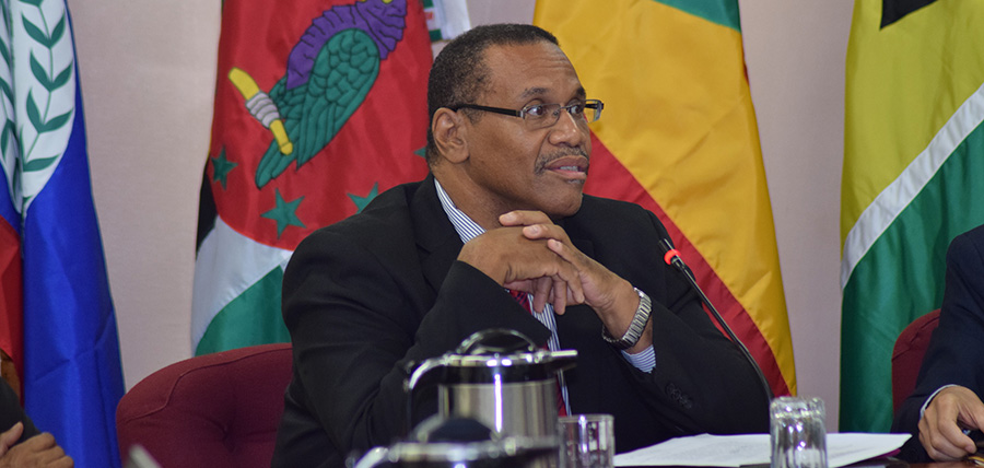 CARICOM Assistant Secretary-General, Mr. Joseph Cox addresses the meeting