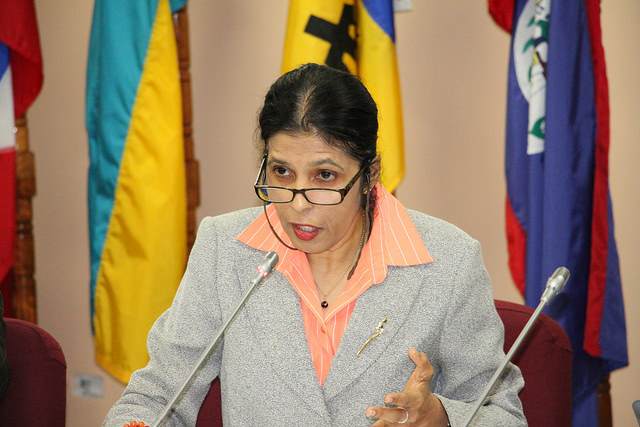 Ambassador Manorma Soeknandan, CARICOM Deputy Secretary-General addresses the opening ceremony of the Special Meeting of COTED on Energy at the CARICOM Secretariat in Georgetown, Guyana, Wednesday 4 February, 2015.