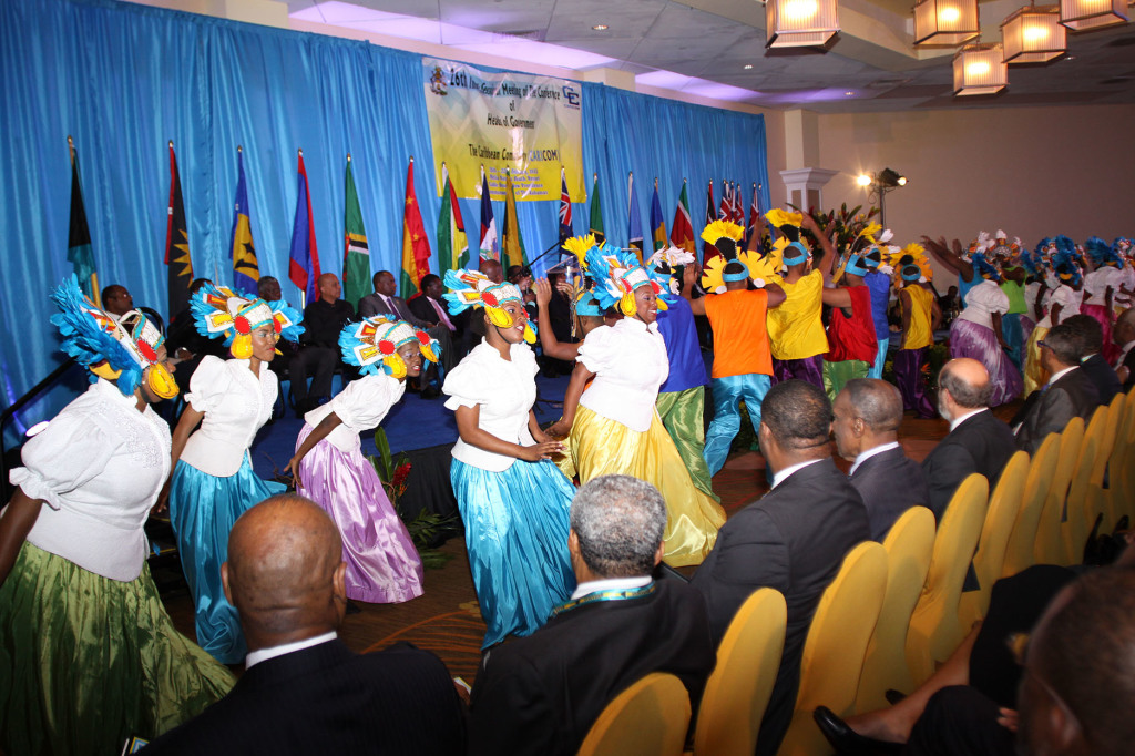 The Bahamas National Youth Choir performs at the Opening Ceremony of the 26th Intersessional Meeting of the Conference of Heads of Government of the Caribbean Community (CARICOM), Thursday morning, February 26, at Melia Nassau Beach Resort. (Photo vi