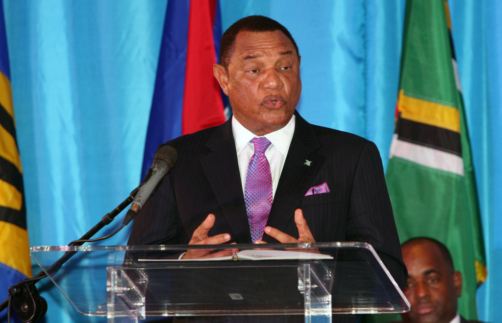 Chair of CARICOM, the Rt Hon. Perry Christie, Prime Minister of The Bahamas, addresses the opening ceremony of the 26th Intersessional Meeting of the Conference of Heads of Government of CARICOM, Nassau, The Bahamas, 26 February, 2015
