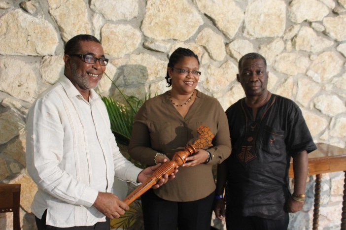 (l-r) Ambassador Anthony Liverpool, Dr. Hillary Browne, Sydney Bartley.