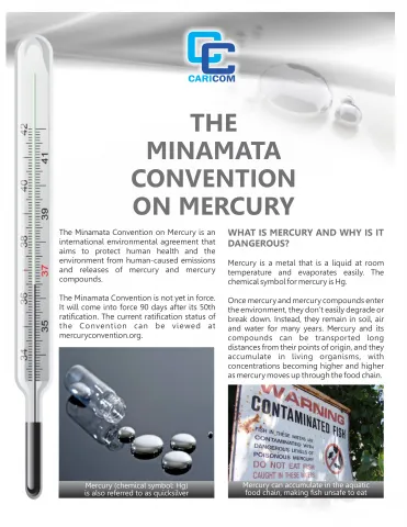 Cover page of Minamata Convention CARICOM factsheet