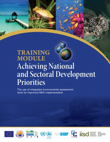 Cover page of CARICOM training module on integrated environmental assessment tools for improved MEA implementation.