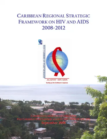 Cover of the Caribbean Regional Strategic Framework on HIV and AIDS 2008 to 2012 produced by PANCAP and CARICOM.