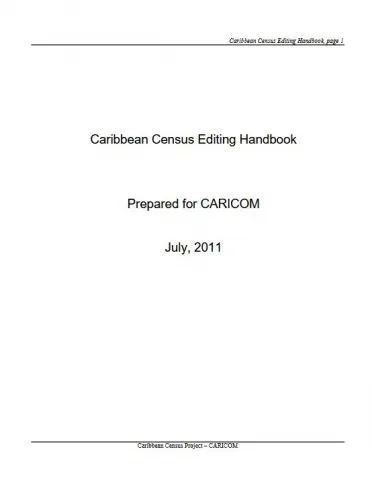 Caribbean Census Editing Handbook